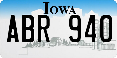 IA license plate ABR940