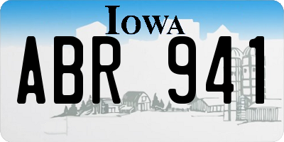 IA license plate ABR941