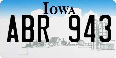 IA license plate ABR943
