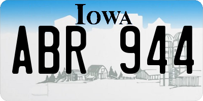 IA license plate ABR944