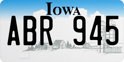 IA license plate ABR945