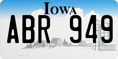 IA license plate ABR949