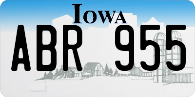 IA license plate ABR955
