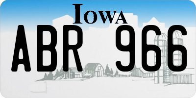 IA license plate ABR966