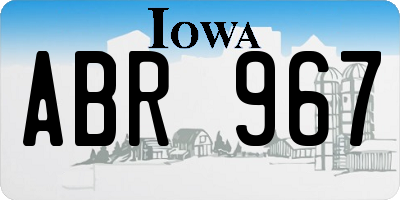 IA license plate ABR967