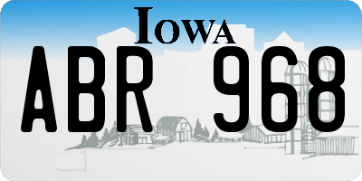 IA license plate ABR968