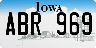 IA license plate ABR969
