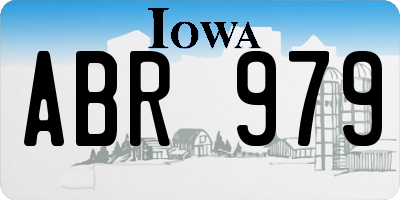 IA license plate ABR979
