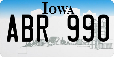IA license plate ABR990