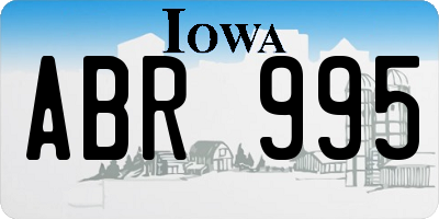 IA license plate ABR995