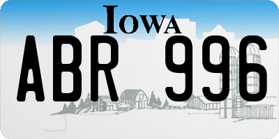IA license plate ABR996