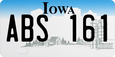 IA license plate ABS161