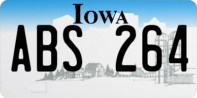 IA license plate ABS264