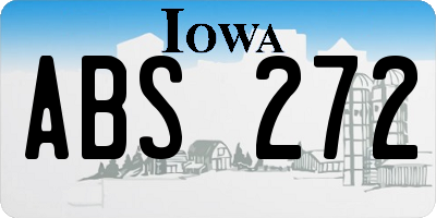 IA license plate ABS272