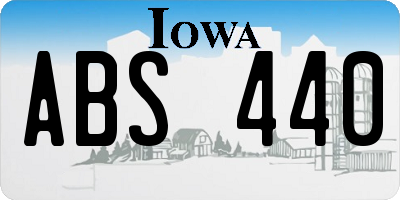 IA license plate ABS440