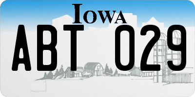 IA license plate ABT029
