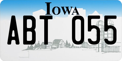 IA license plate ABT055