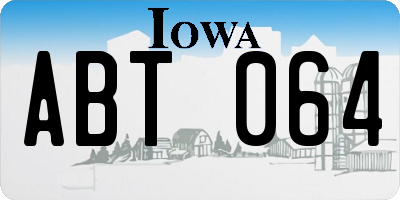 IA license plate ABT064