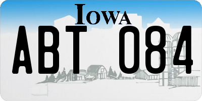 IA license plate ABT084