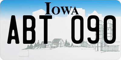 IA license plate ABT090
