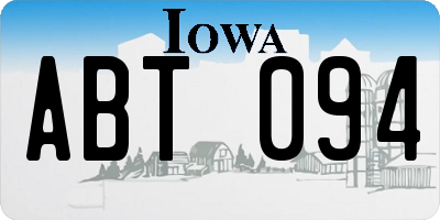 IA license plate ABT094