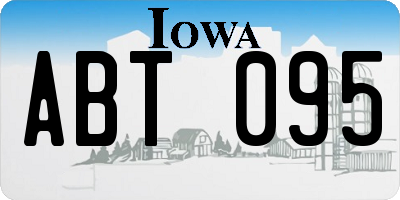 IA license plate ABT095
