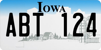 IA license plate ABT124