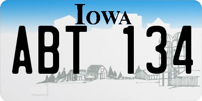 IA license plate ABT134