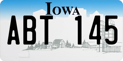 IA license plate ABT145