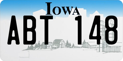 IA license plate ABT148