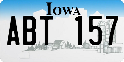 IA license plate ABT157