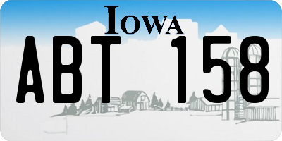 IA license plate ABT158