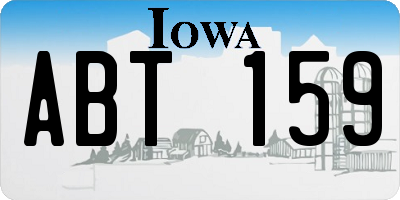 IA license plate ABT159