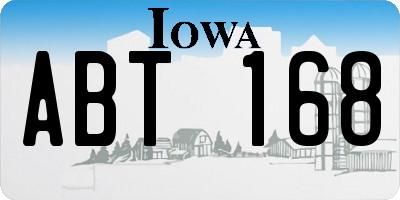 IA license plate ABT168