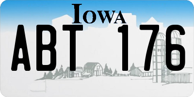 IA license plate ABT176