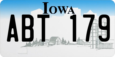 IA license plate ABT179