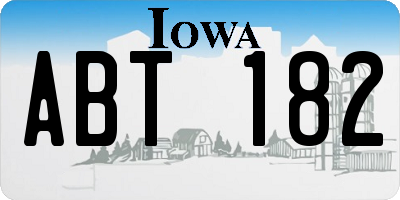 IA license plate ABT182