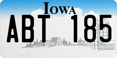 IA license plate ABT185