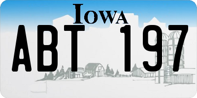 IA license plate ABT197