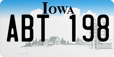 IA license plate ABT198