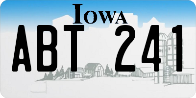 IA license plate ABT241