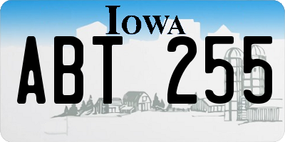 IA license plate ABT255
