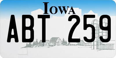 IA license plate ABT259