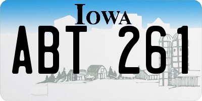 IA license plate ABT261