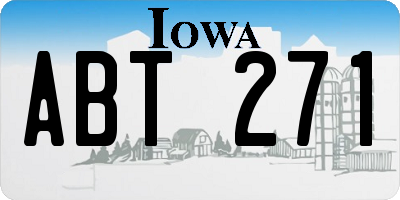 IA license plate ABT271