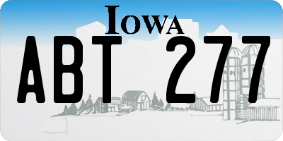 IA license plate ABT277