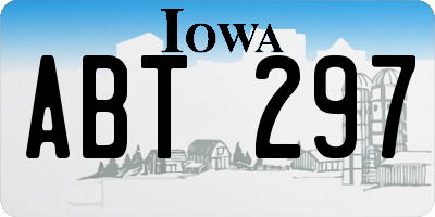 IA license plate ABT297