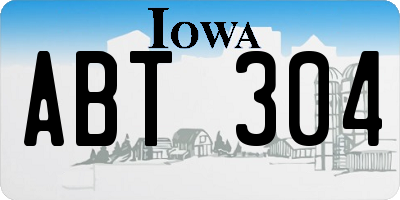 IA license plate ABT304
