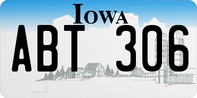 IA license plate ABT306