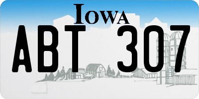 IA license plate ABT307